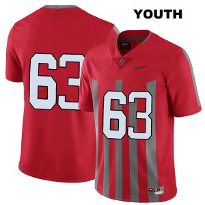 Youth NCAA Ohio State Buckeyes Kevin Woidke #63 College Stitched Elite No Name Authentic Nike Red Football Jersey IK20T41BC